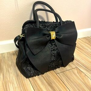 Black floral Betsey Johnson Bag